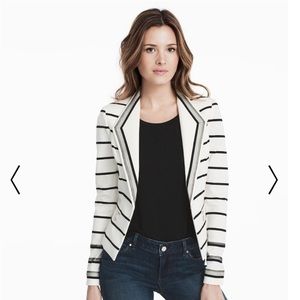 White House Black Market Striped Ponte Blazer